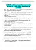 AAMI Small Business Management - Study for Final Exam Questions & Answers