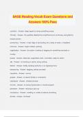 SAGE Reading Vocab Exam Questions and Answers 100% Pass