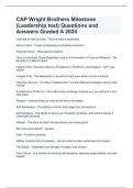 CAP Wright Brothers Milestone (Leadership test) Questions and Answers Graded A 2024