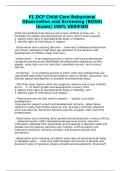 FL DCF Child Care Behavioral Observation and Screening &lpar;BOSR&rpar; &lpar;exam&rpar; 100&percnt; VERIFIED