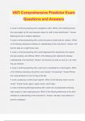 VATI Comprehensive Predictor Exam Questions and Answers