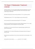 TX Class C Wastewater Treatment License 233 Questions with 100&percnt; Correct Answers &vert; Verified &vert; Updated 2024&vert;22 Pages