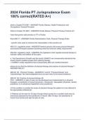 2024 Florida PT Jurisprudence Exam 100&percnt; correct&lpar;RATED A&plus;&rpar;