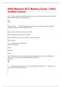 2024 Wellcare ACT Mastery Exam &vert; 100&percnt; verified correct 