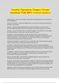 Security Operations Chapter 5 Exam Questions With 100&percnt; Correct Answers