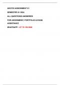 AIS3703 ASSIGNMENT 01 Semester 1 2024 - UNISA ALL QUESTIONS ANSWERED
