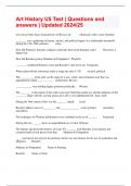 Art History U5 Test &vert; Questions and answers &vert; Updated 2024&sol;25