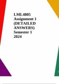 LML4805 Assignment 1 (DETAILED ANSWERS) Semester 1 2024