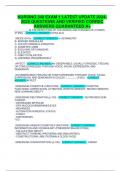 NURSING 340 EXAM 1 LATEST UPDATE 2024-2025 QUESTIONS AND VERIFIED CORREC ANSWERS GUARANTEED A&plus;