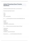 Adobe Photoshop Exam Practice Questions with answers graded A+ 2024/2025