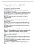 NJ STATE EXAM WITH STUDY GUIDE FX FINAL EXAM QUESTIONS PROPERTY AND CASUALTY &lpar;Q&A&rpar; 2023