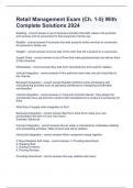 Retail Management Exam &lpar;Ch&period; 1-5&rpar; With Complete Solutions 2024