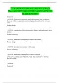 C720 OPERATIONS AND SUPPLY CHAIN MANAGEMENT QUESTIONS AND ANSWERS ELABORATION&excl;&excl;