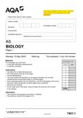 2023 AQA AS BIOLOGY 7401&sol;1 Paper 1 Question Paper & Mark scheme &lpar;Merged&rpar; June 2023 &lbrack;VERIFIED&rsqb;