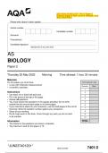2023 AQA AS BIOLOGY 7401&sol;2 Paper 2 Question Paper & Mark scheme &lpar;Merged&rpar; June 2023 &lbrack;VERIFIED&rsqb;