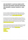 HESI MATERNITY V1 &lpar;ACTUAL EXAM&rpar; LATEST  2024 WITH 250 EXPERT CERTIFIED QUESTIONS  AND ANSWERS I ALREADY GRADED A&plus; 100&percnt; PASS 