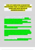 CON 2370 SIMPLIFIED ACQUISITION PROCEDURES TAKE 14 COMPLETE STUDY GUIDE QUIZ WITH DETAILED ANSWERS&sol;GRADED A&plus;