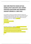 NAB CORE PRACTICE EXAM (ACTUAL EXAM) LATEST 2024 WITH 160+ EXPERT CERTIFIED QUESTIONS AND ANSWERS I ALREADY GRADED A+ 100% PASS