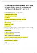 MPSA & CPM EXAM &lpar;ACTUAL EXAM&rpar; LATEST 2024  WITH 120&plus; EXPERT CERTIFIED QUESTIONS AND ANSWERS ALREADY GRADED A&plus; 100&percnt; PASS 