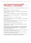 Direct Support Professional &lpar;DSP&rpar; Training Year 1 &vert; Latest 2024&sol;25