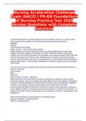 Nursing Acceleration Challenge Exam (NACE) I PN-RN Foundations of Nursing Practice Test 2024 Version Questions with Complete Solutions