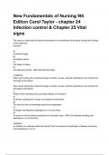 New Fundamentals of Nursing 9th Edition Carol Taylor - chapter 24 Infection control & Chapter 25 Vital signs