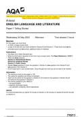 2023 AQA A-level ENGLISH LANGUAGE AND LITERATURE 7707&sol;1 Paper 1 Telling Stories Question Paper & Mark scheme &lpar;Merged&rpar; June 2023 &lbrack;VERIFIED&rsqb;