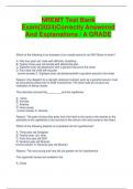 NREMT Test Bank Exam&lpar;2024&rpar;Correctly Answered And Explanations &sol; A GRADE