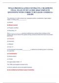 TEXAS PROMULGATED CONTRACTS- CHAMPIONS FINAL EXAM STUDY GUIDE 2024/COMPLETE QUESTIONS WITH CORRECT DETAILED ANSERS/A+ GRADE