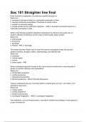 Soc 101 STRAIGHTER LINE FINAL EXAM 2024 &vert; EXAM WITH ALL FREQUENTLY TESTED QUESTIONS AND STUDY GUIDE 