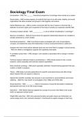 SOCIOLOGY  FINAL EXAM 2024 &vert; EXAM WITH ALL FREQUENTLY TESTED QUESTIONS AND STUDY GUIDE PLUS SUMMARIZED INSTRUCTOR NOTES &vert; EXPERT VERIFIED FOR GUARANTEED PASS