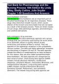 Test Bank for Pharmacology and the Nursing Process 10th Edition By Linda Lilley&comma; Shelly Collins&comma; Julie Snyder Chapter 1-58 Questions And Answers 
