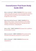 CourseCareers Final Exam Study  Guide 2024