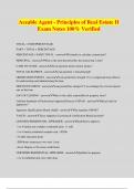 Aceable Agent - Principles of Real Estate II Exam Notes 100% Verified