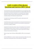AAPC CASES CPMA Review Questions and Answers 100&percnt; Solved 
