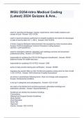WGU D254-Intro Medical Coding &lpar;Latest&rpar; 2024 Quizzes & Ans&period;&period;