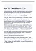 CLC 059 Subcontracting Exam 2024 Questions and Answers