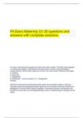   FA Davis Maternity Ch 20 questions and answers with complete solutions.