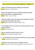 Iowa Commercial Pesticide Applicator Category 1A Questions and Answers &lpar;2024 &sol; 2025&rpar; &lpar;Verified Answers&rpar;PDF