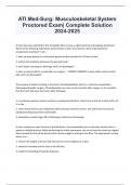 ATI Med-Surg&colon; Musculoskeletal System Proctored Exam&vert; Complete Solution  2024-2025