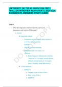 UNIVERSITY OF TEXAS NURS 5336 FNP 3  FINAL EXAM REVIEW NEW UPDATE 2024&sol;2025  ACCUARATE ANSWERS STUDY GUIDE