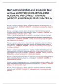 NGN ATI Comprehensive predictor Test  A EXAM LATEST 2023-2024 ACTUAL EXAM  QUESTIONS AND CORRECT ANSWERS  &lpar;VERIFIED ANSWERS&rpar; &vert;ALREADY GRADED A&plus;