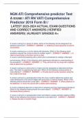 NGN ATI Comprehensive predictor Test  A EXAM&sol;&sol;&sol; ATI RN VATI Comprehensive  Predictor 2019 Form B&sol;&sol;&sol; LATEST 2023-2024 ACTUAL EXAM QUESTIONS  AND CORRECT ANSWERS &lpar;VERIFIED  ANSWERS&rpar; &vert;ALREADY GRADED A&plus;
