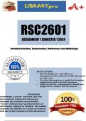 RSC2601 Assignment 1 (COMPLETE ANSWERS) Semester 1 2024