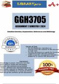 GGH3705 Assignment 2 (COMPLETE ANSWERS) Semester 1 2024 (681855)