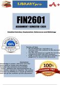 FIN2601 Assignment 1 (COMPLETE ANSWERS) Semester 1 2024 (695916)