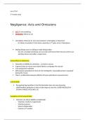 Law of tort acts and omissions 