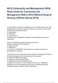 N215 Community and Management HESIStudy Guide for Community and Management HESI in N215 Medical-Surgical Nursing 2 [Winter-Spring 2015]