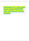 Xactimate Lvl 1 Cert exam latest update 2024/2025 with questions & correct answers