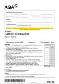 2023 AQA A-level FURTHER MATHEMATICS 7367&sol;2 Paper 2 Question Paper & Mark scheme &lpar;Merged&rpar; June 2023 &lbrack;VERIFIED&rsqb;